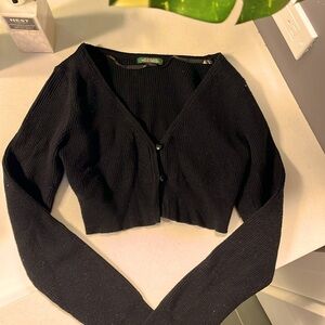 Off-Market Wild fable black crop top